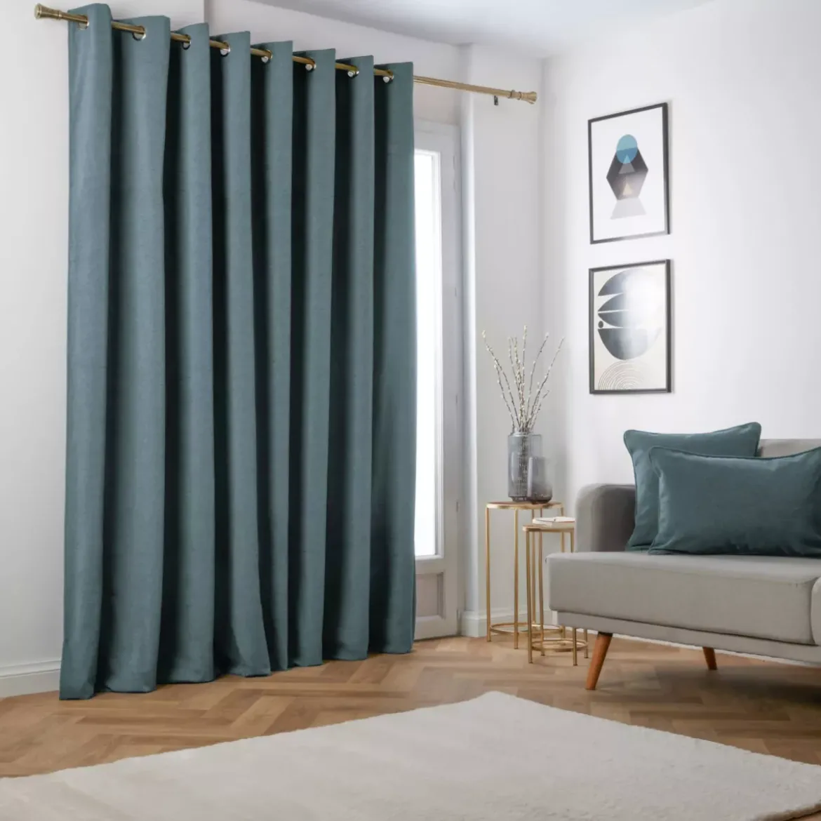 Tenda oscurante termica (280 x 240 cm) Minuit Blu grigio