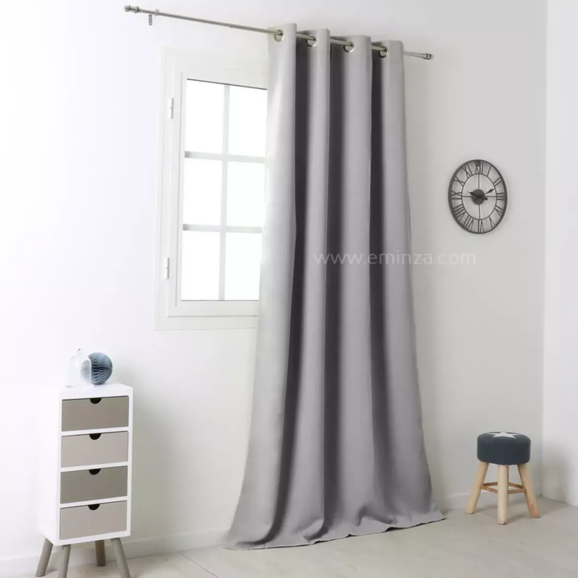 Tenda oscurante (135 x H250 cm) Notte Grigio