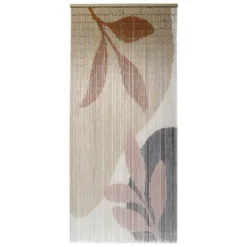 Tenda per porta bambù (90 x 200 cm) Abstraction Beige