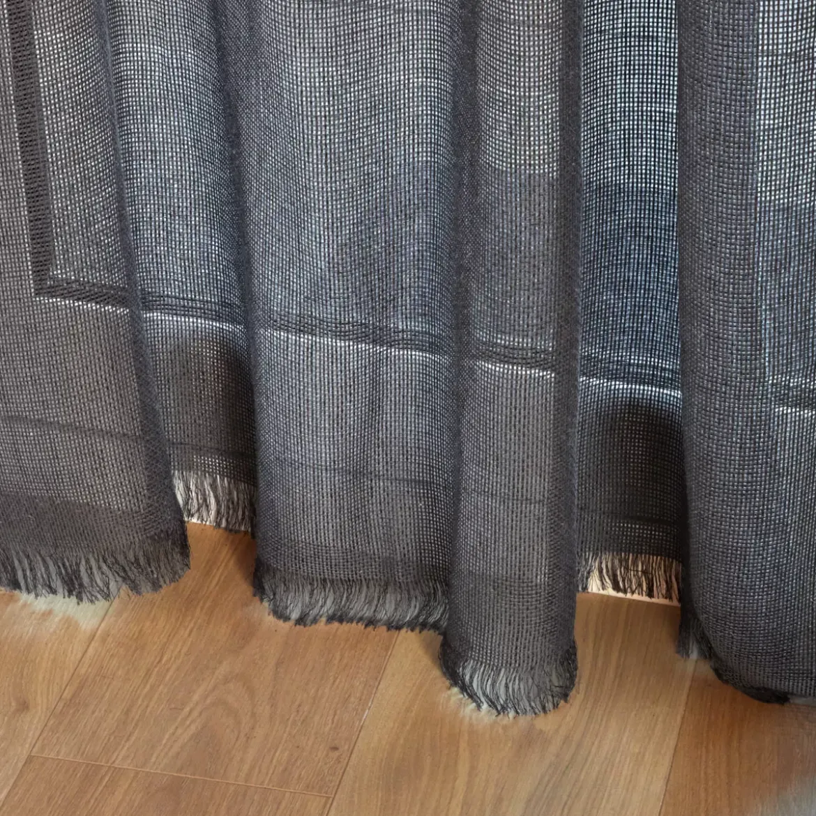 Tenda per porta in tessuto (135 x 225 cm) Natural Grigio