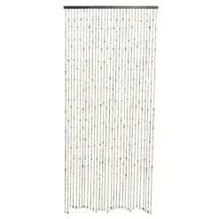 Tenda per porta perline legno (90 x 200 cm) Ally Multicolore