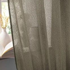 Tenda regolabile bouclé (140 x max 300 cm) Eliott Verde cachi