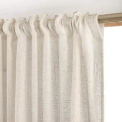Tenda trasparente con effetto lino (280 x 240 cm) Luca Beige