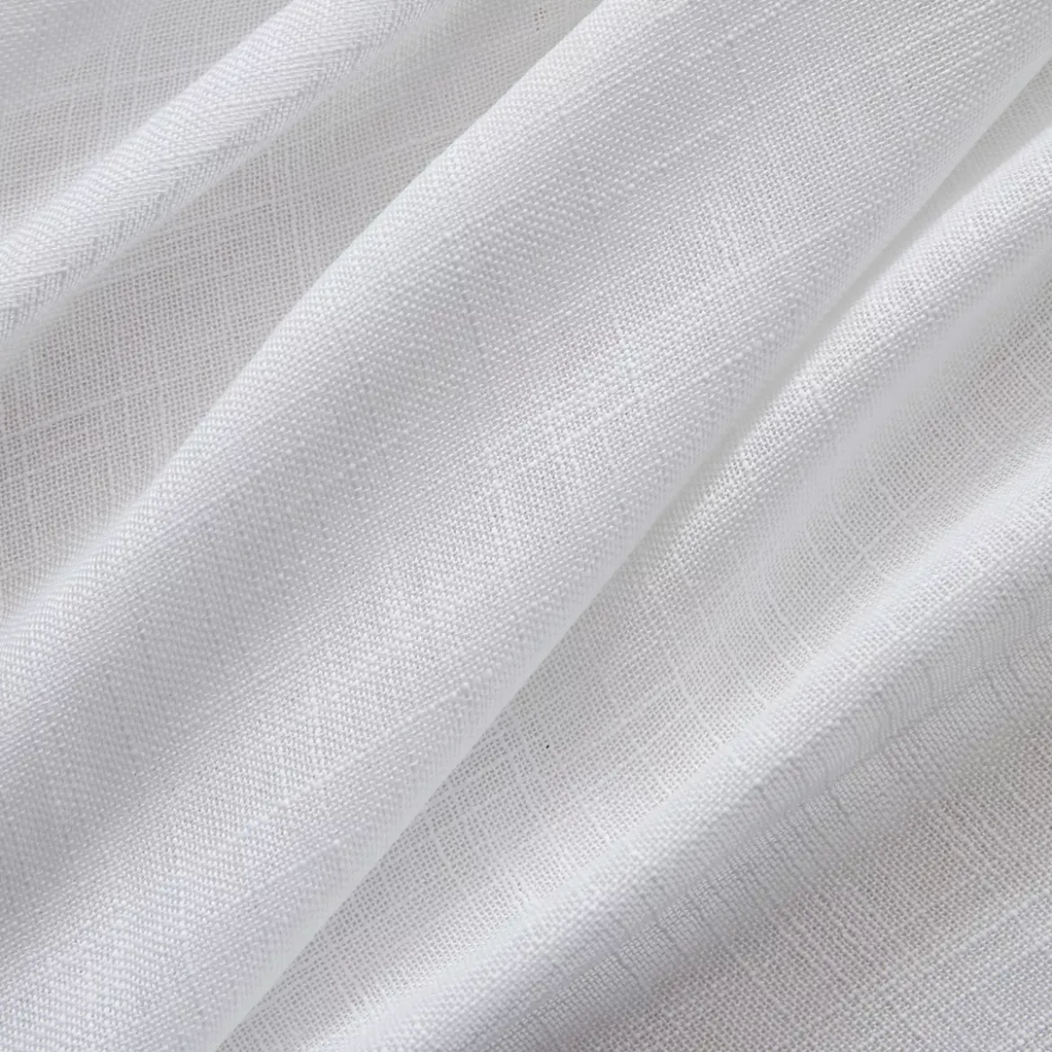Tenda trasparente con occhielli effetto lino (280 x 240 cm) Robin Bianco