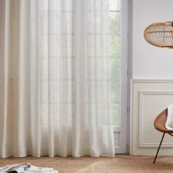Tenda trasparente con occhielli (280 x 240 cm) Maël Beige