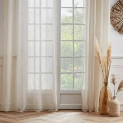 Tenda trasparente con occhielli (140 x 240 cm) Raphaël Beige