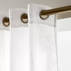 Tenda trasparente con occhielli (180 x 240 cm) Leontine Bianco