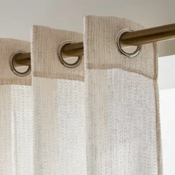Tenda trasparente con occhielli (140 x 240 cm) Arthur Beige