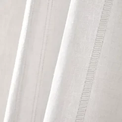 Tenda trasparente con passanti nascosti (140 x 240 cm) Leontine Bianco