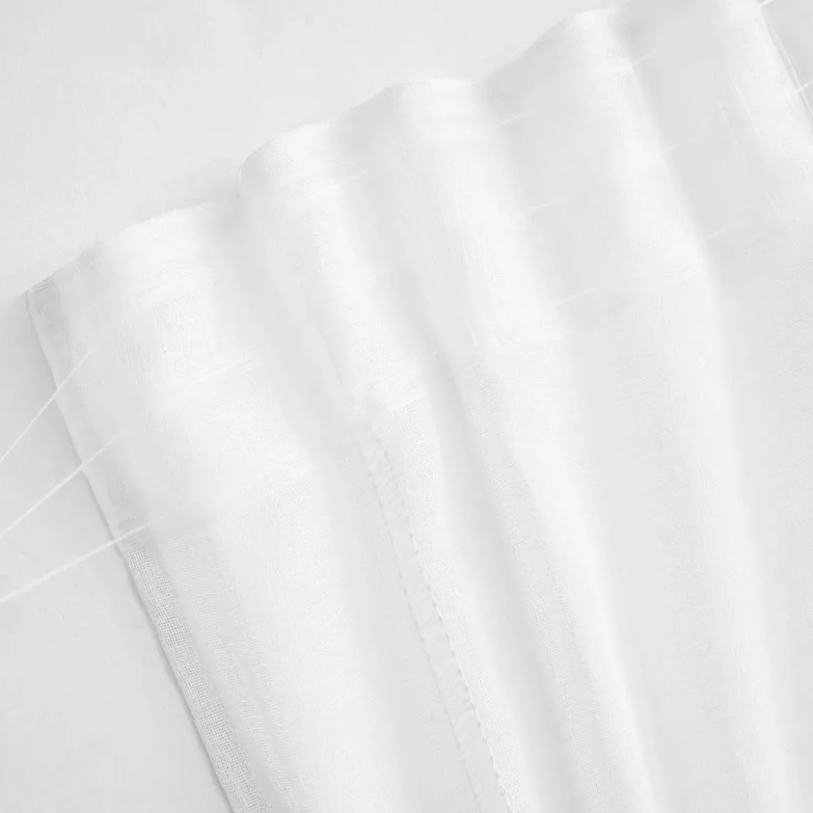 Tenda trasparente con passanti nascosti (280 x 240 cm) Léontine Bianco