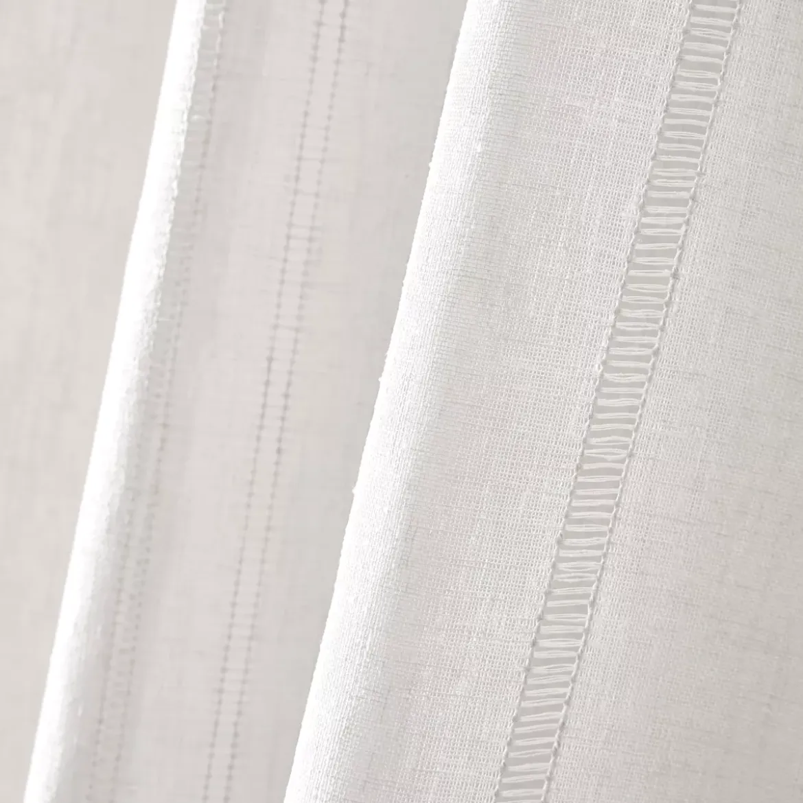 Tenda trasparente con passanti nascosti (280 x 240 cm) Léontine Bianco