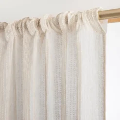 Tenda trasparente con passanti nascosti (280 x 240 cm) Arthur Beige