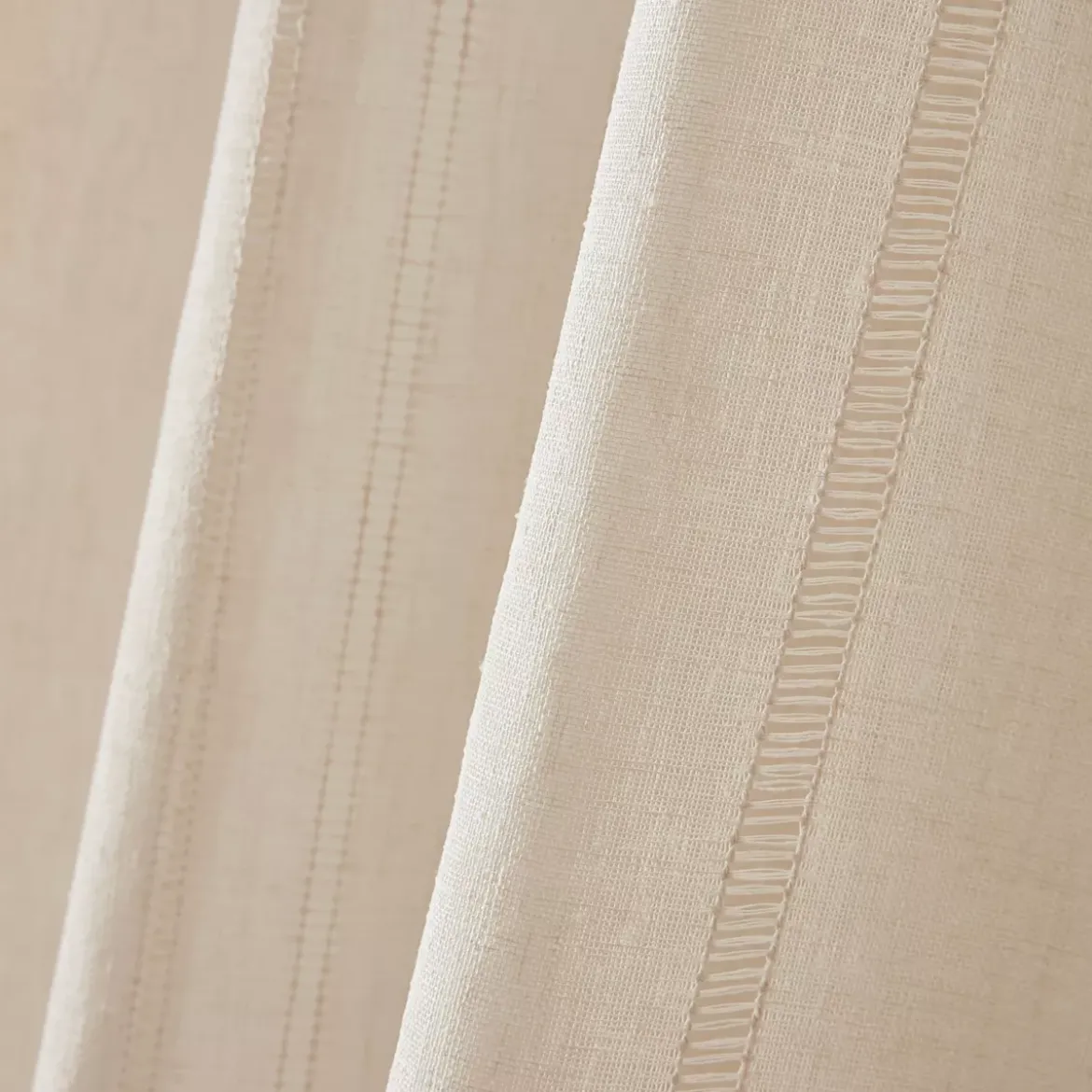 Tenda trasparente con passanti nascosti (280 x 240 cm) Leontina Beige