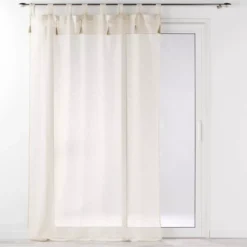 Tenda trasparente con passanti (140 x 240 cm) Dalila Ecru