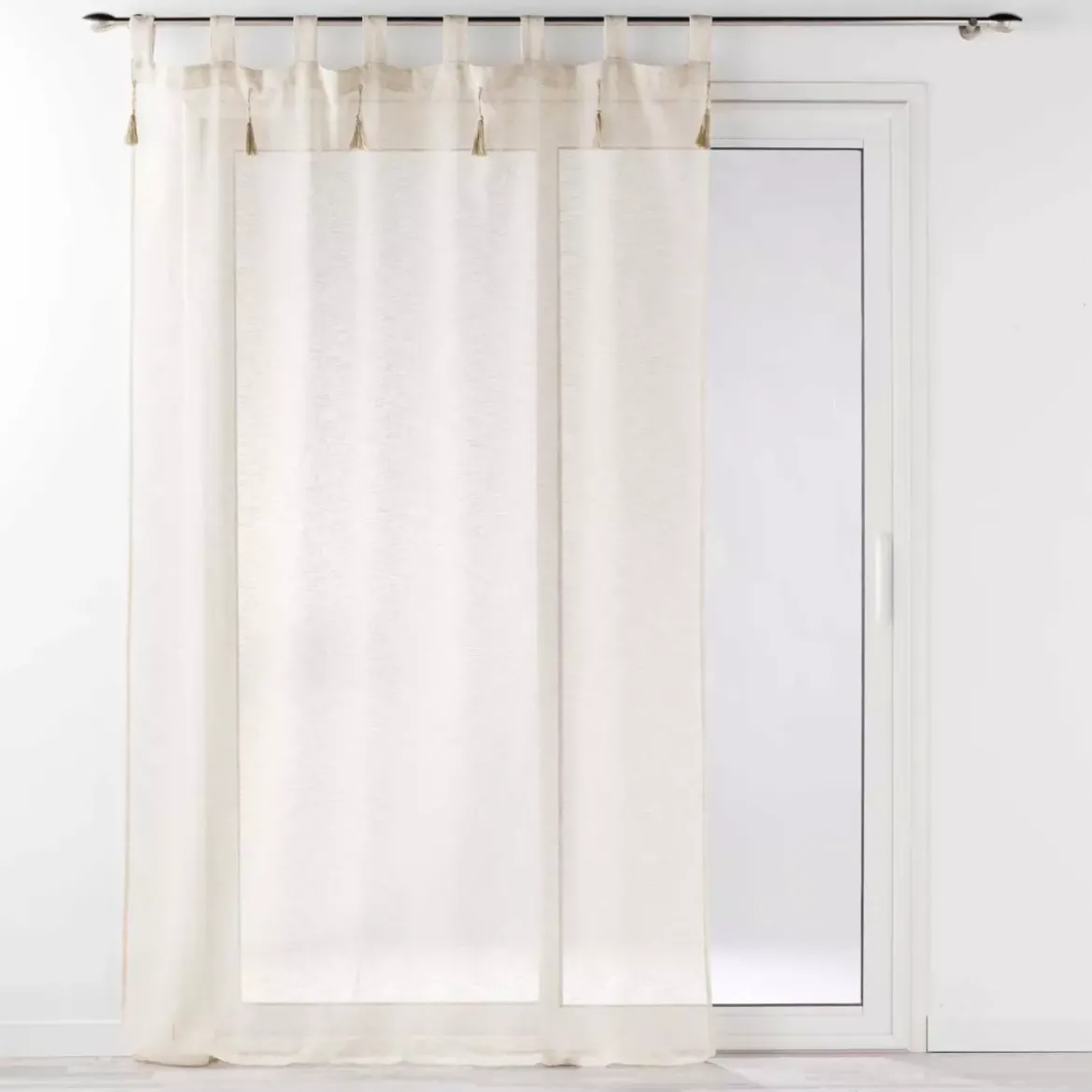 Tenda trasparente con passanti (140 x 240 cm) Dalila Ecru