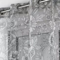 Tenda trasparente (140 x 240 cm) Milady Grigio