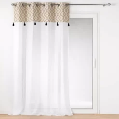 Tenda trasparente (140 x 240 cm) Oricia Ecru