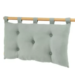 Testiera cuscino garza di cotone (80 x 50 cm) Gaïa Verde eucalipto