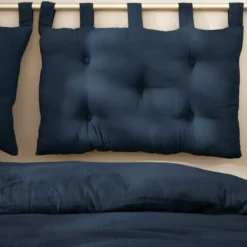 Testiera letto garza di cotone (80 x 50 cm) Gaïa Blu notte