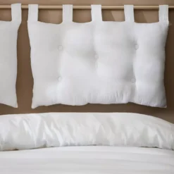 Testiera letto garza di cotone (80 x 50 cm) Gaïa Bianco chantilly