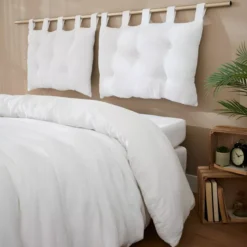 Testiera letto garza di cotone (80 x 50 cm) Gaïa Bianco chantilly