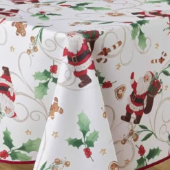 Tovaglia antimacchia Babbo Natale L300 cm Bianco