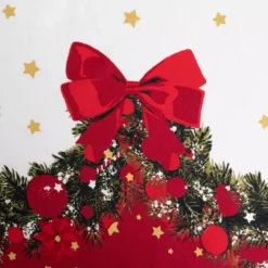 Tovaglia di Natale rettangolare in cotone (140 x 240 cm) Ghirlanda Festiva