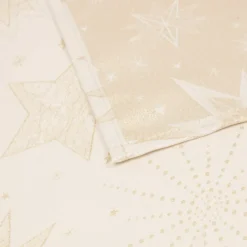 Tovaglia di Natale rettangolare (140 x 240 cm) Notte stellata Beige e dorato
