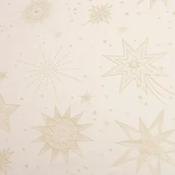 Tovaglia di Natale rettangolare (140 x 240 cm) Notte stellata Beige e dorato