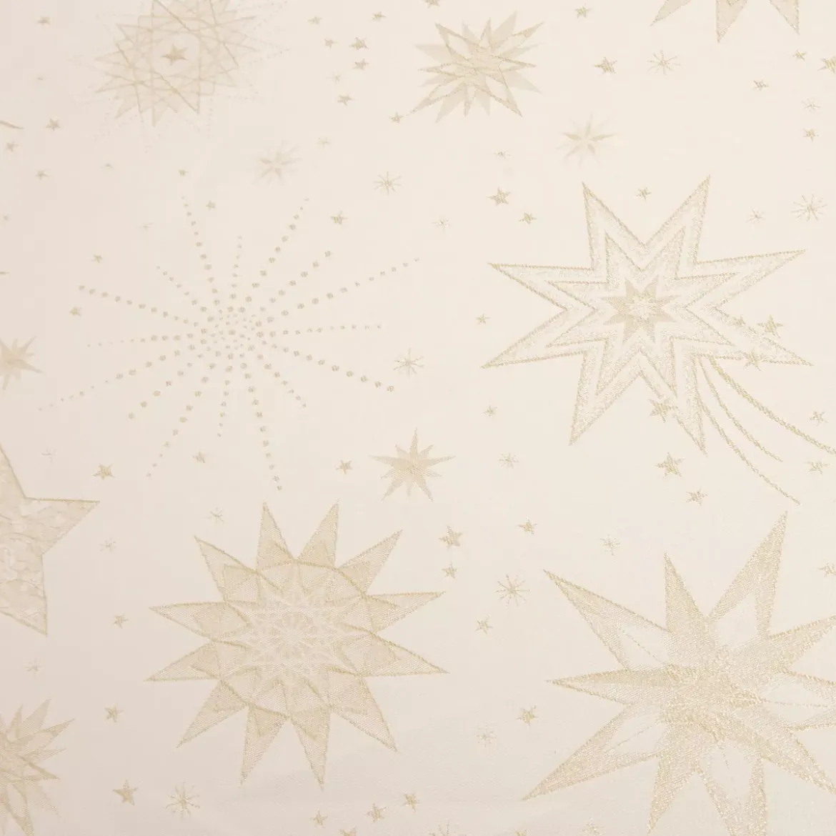 Tovaglia di Natale rettangolare (140 x 240 cm) Notte stellata Beige e dorato