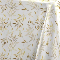 Tovaglia di Natale rettangolare (140 x 240 cm) Naelle Bianco e oro