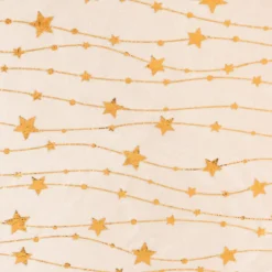 Tovaglia natalizia rettangolare (140 x 240 cm) Pioggia di stelle Avorio e oro