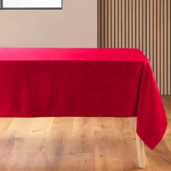 Tovaglia natalizia rettangolare (140 x 300 cm) Fiocco d'inverno Rosso