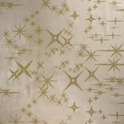 Tovaglia natalizia rettangolare (140 x 240 cm) Stelle Celesti Beige e dorato
