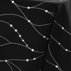 Tovaglia natalizia rettangolare (140 x 240 cm) Astrelia Nero e argento