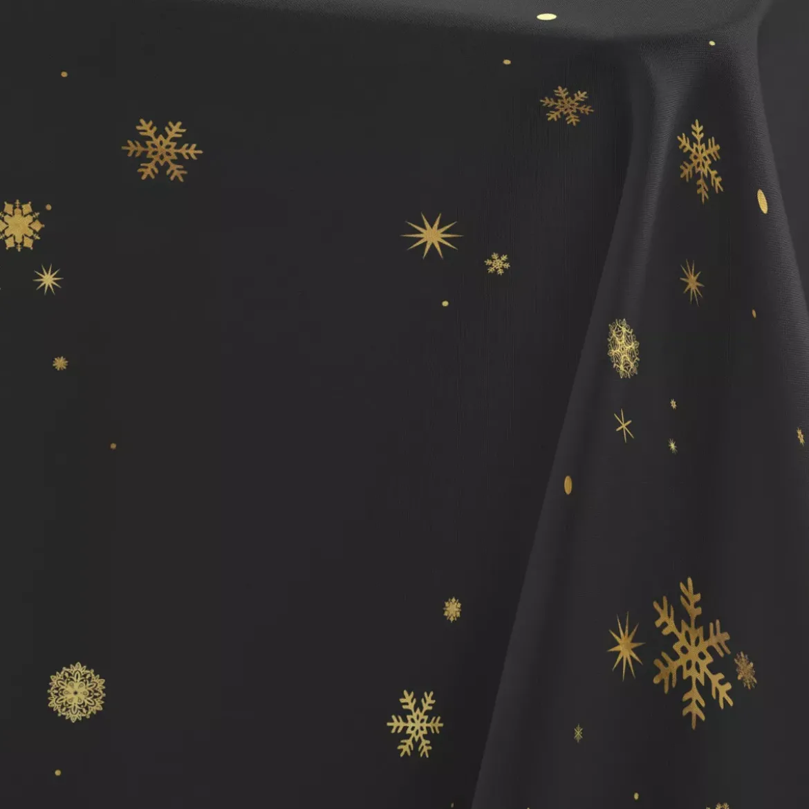 Tovaglia natalizia rettangolare (150 x 240 cm) Costellazione Nero e dorato