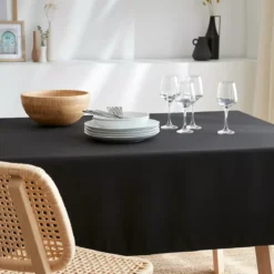 Tovaglia rettangolare antimacchia (140 x 300 cm) Elise Nera
