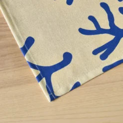 Tovaglia rettangolare cotone antimacchia (150 x 350 cm) Moorea Blu