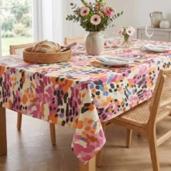 Tovaglia rettangolare cotone antimacchia (150 x 250 cm) Mowgli Multicolore