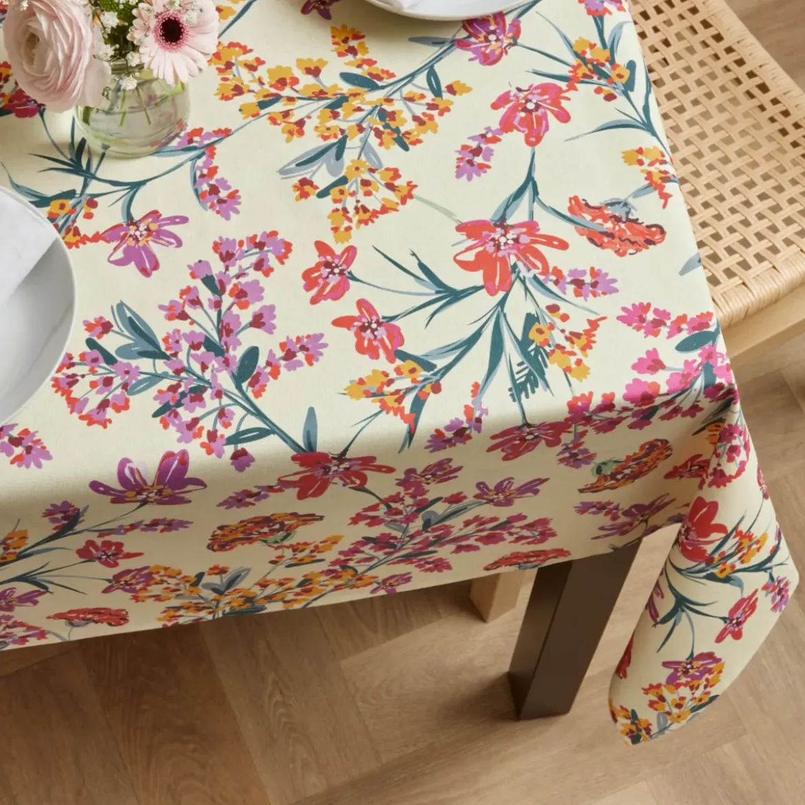 Tovaglia rettangolare cotone antimacchia (150 x 250 cm) Margot Multicolore