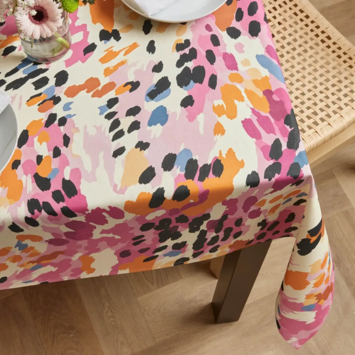 Tovaglia rettangolare cotone antimacchia (150 x 350 cm) Mowgli Multicolore