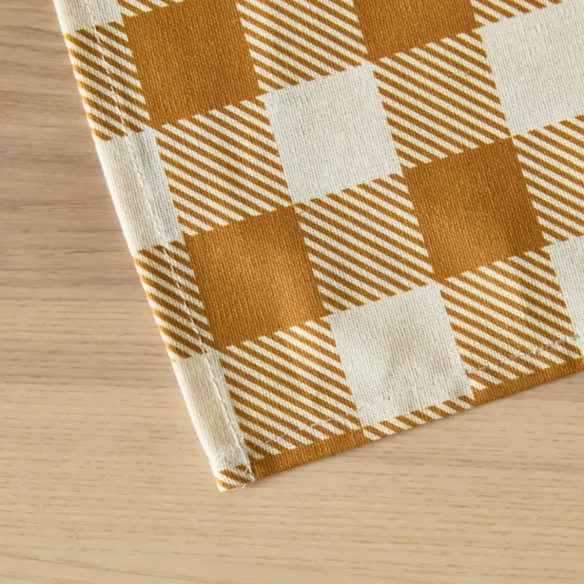 Tovaglia rettangolare cotone antimacchia (150 x 350 cm) Vichy Giallo senape