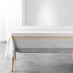 Tovaglia rettangolare in cotone tessuto (140 x 240 cm) Iliade Bianca