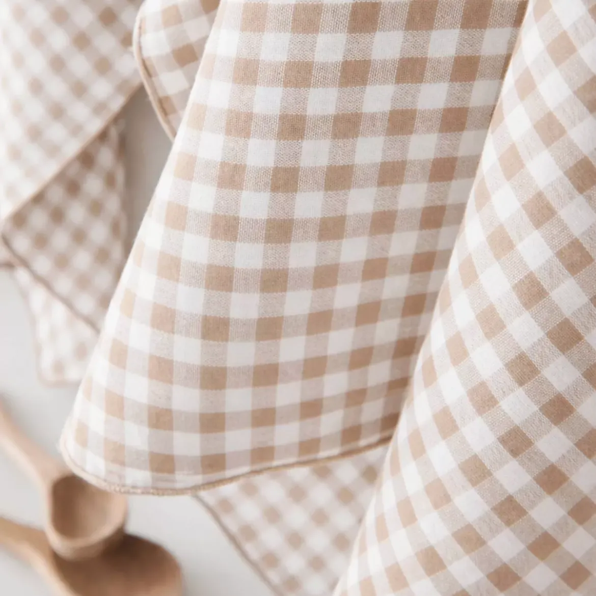 Tovaglia rettangolare in garza di cotone (150 x 350 cm) Gaïa vichy Corda