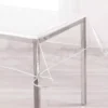 Tovaglia rettangolare in tela cerata trasparente (L240 cm) Garden Bianco
