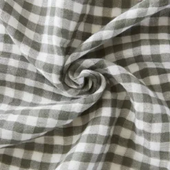 Trapunta garza di cotone (90 x 200 cm) Gaïa vichy Verde rosmarino
