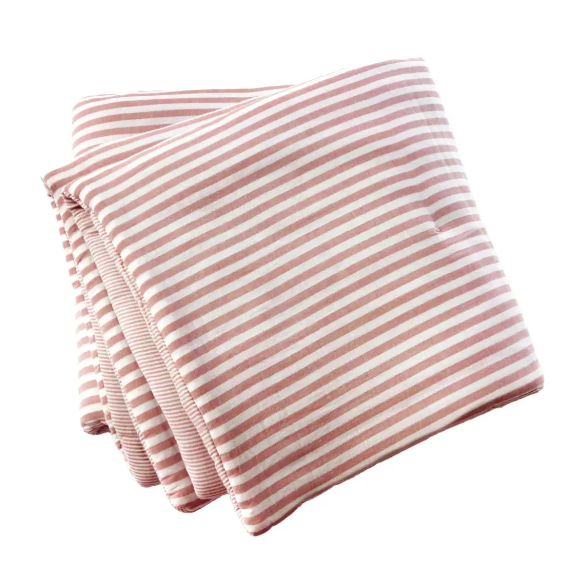 Trapunta garza di cotone (90 x 200 cm) Gaïa a righe Albicocca