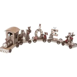 Treno decorativo in legno (44 cm) Natale