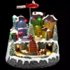 Villaggio di Natale luminoso Aereo di Babbo Natale