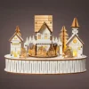 Villaggio natalizio luminoso e musicale a pile in legno (22 x H15 cm) Città di luce
